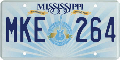 MS license plate MKE264