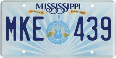 MS license plate MKE439
