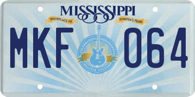 MS license plate MKF064