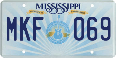MS license plate MKF069