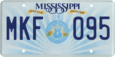 MS license plate MKF095