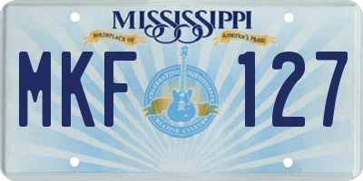 MS license plate MKF127