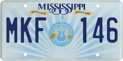 MS license plate MKF146
