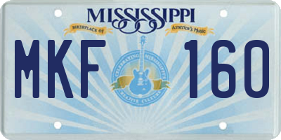 MS license plate MKF160