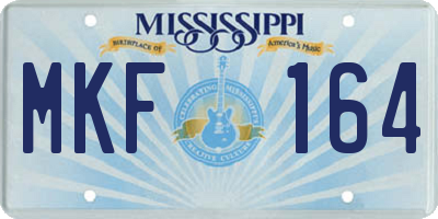 MS license plate MKF164