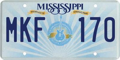 MS license plate MKF170