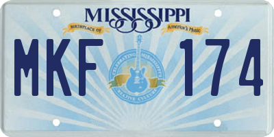 MS license plate MKF174