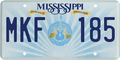 MS license plate MKF185