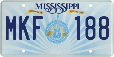 MS license plate MKF188