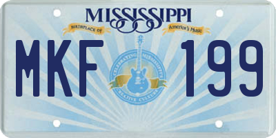 MS license plate MKF199
