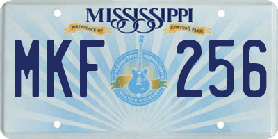 MS license plate MKF256