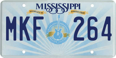 MS license plate MKF264