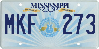 MS license plate MKF273