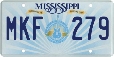 MS license plate MKF279