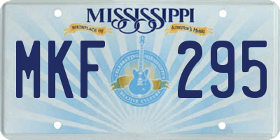 MS license plate MKF295