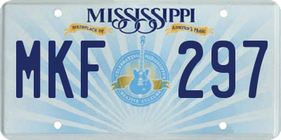 MS license plate MKF297