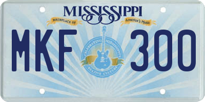 MS license plate MKF300