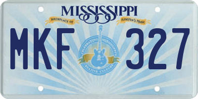 MS license plate MKF327