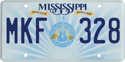 MS license plate MKF328