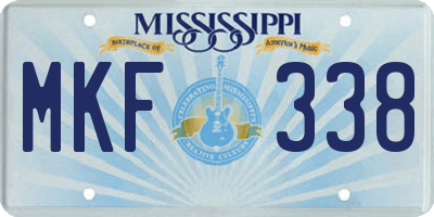 MS license plate MKF338
