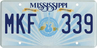 MS license plate MKF339