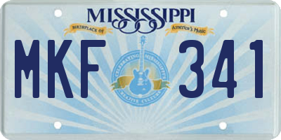 MS license plate MKF341