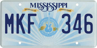 MS license plate MKF346