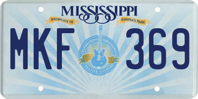 MS license plate MKF369