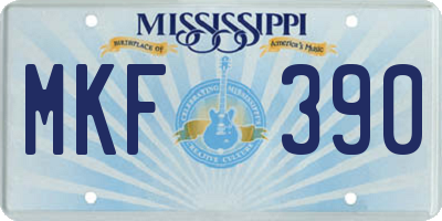 MS license plate MKF390