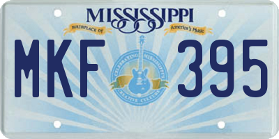 MS license plate MKF395