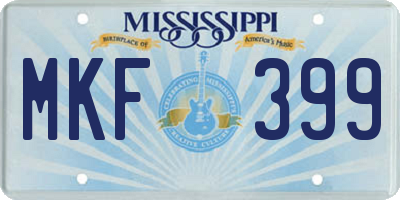 MS license plate MKF399
