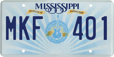 MS license plate MKF401