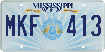 MS license plate MKF413