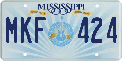MS license plate MKF424