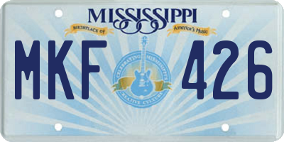 MS license plate MKF426