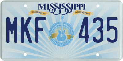 MS license plate MKF435