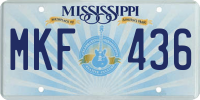 MS license plate MKF436