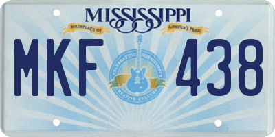 MS license plate MKF438