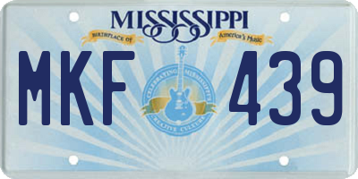 MS license plate MKF439