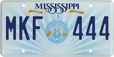 MS license plate MKF444