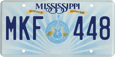 MS license plate MKF448
