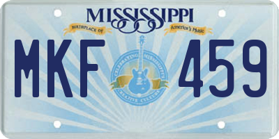 MS license plate MKF459