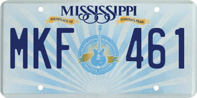 MS license plate MKF461