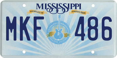 MS license plate MKF486