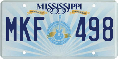 MS license plate MKF498