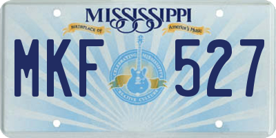 MS license plate MKF527