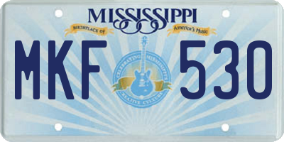 MS license plate MKF530