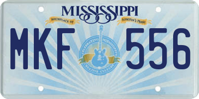 MS license plate MKF556