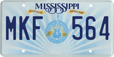 MS license plate MKF564