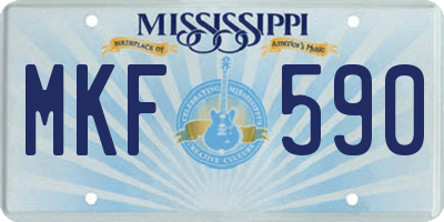 MS license plate MKF590